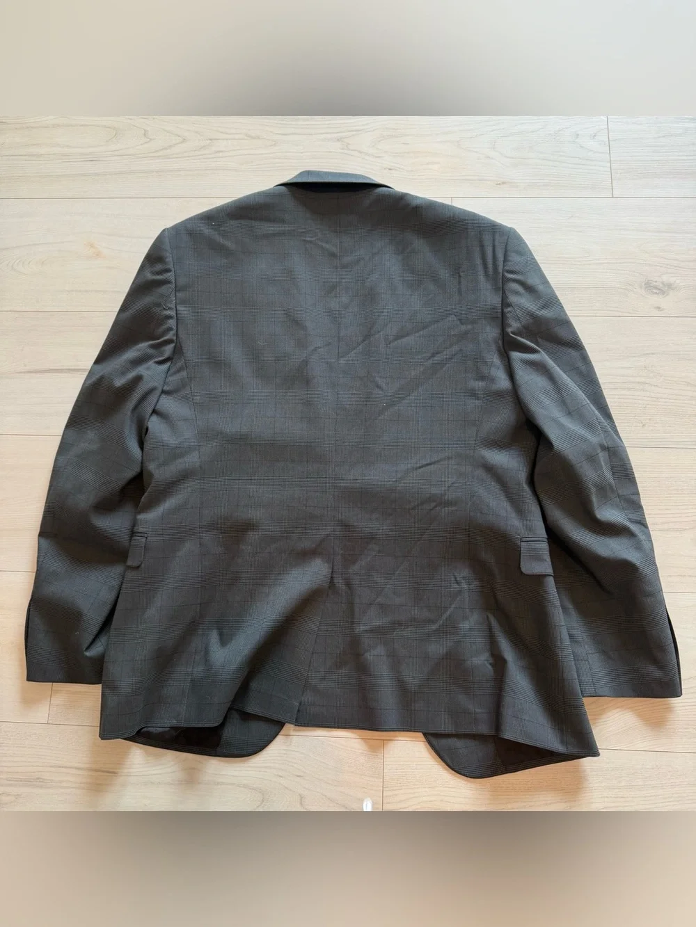 Express Men's Dark Gray Two-Button Suit Blazer